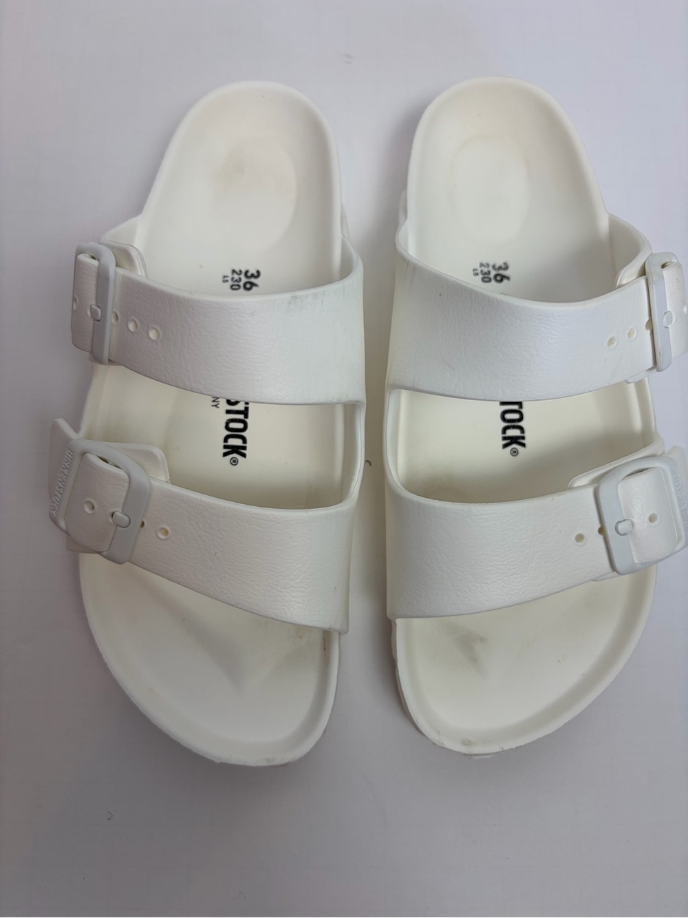 Birkenstock White Two-Strap EVA Sandals